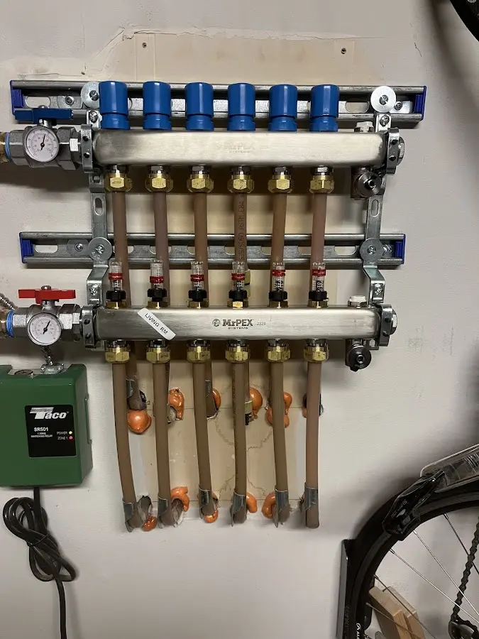 Plumber performing Gas Leak Detection at a residential property in Maeser